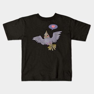 Female Cockatiel Love Kids T-Shirt